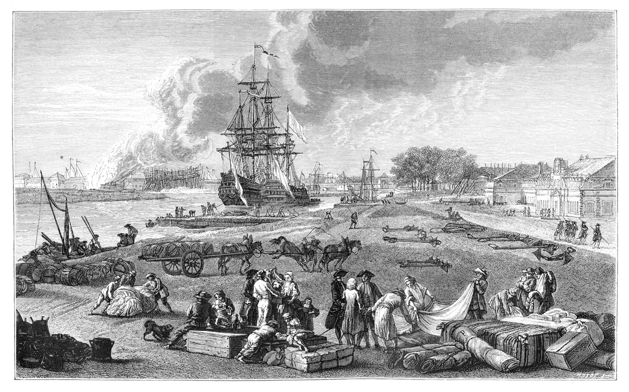 El puerto de Rochefort, 1885 de Unbekannt