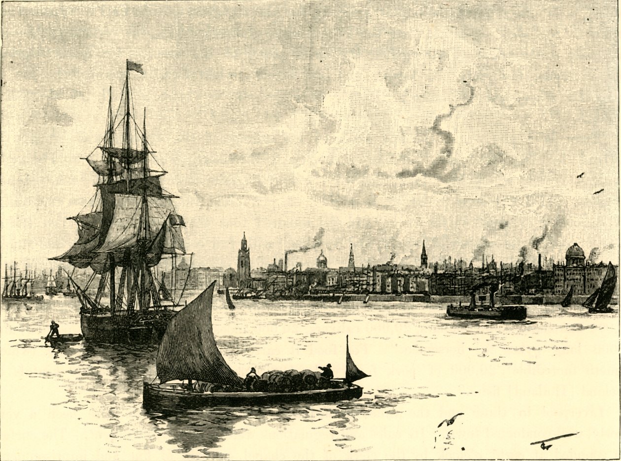 El puerto de Liverpool, 1898 de Unbekannt