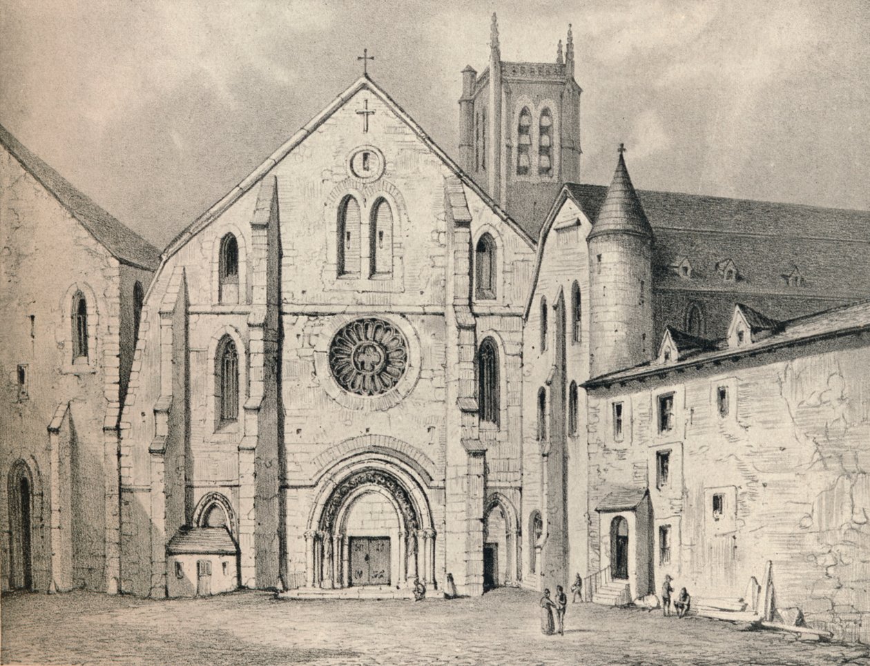 El portal de la Abadía de Santa Genoveva, 1915 de Unbekannt