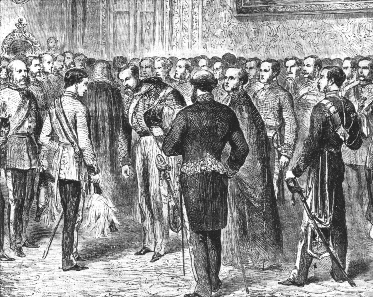 El Príncipe de Gales celebrando su primer recibimiento, 18 de febrero de 1863 de Unbekannt