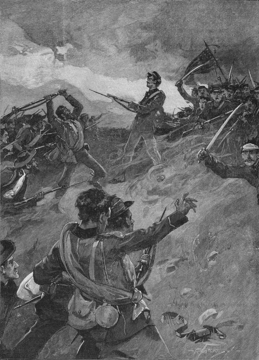 El premio fue disputado ferozmente acero contra acero, 1896, 1902 de Unbekannt