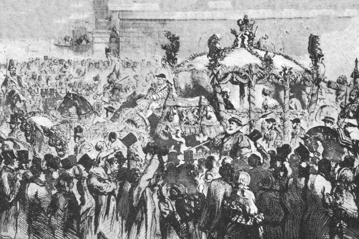 La procesión a Westminster, 31 de enero de 1856, 1901 de Unbekannt