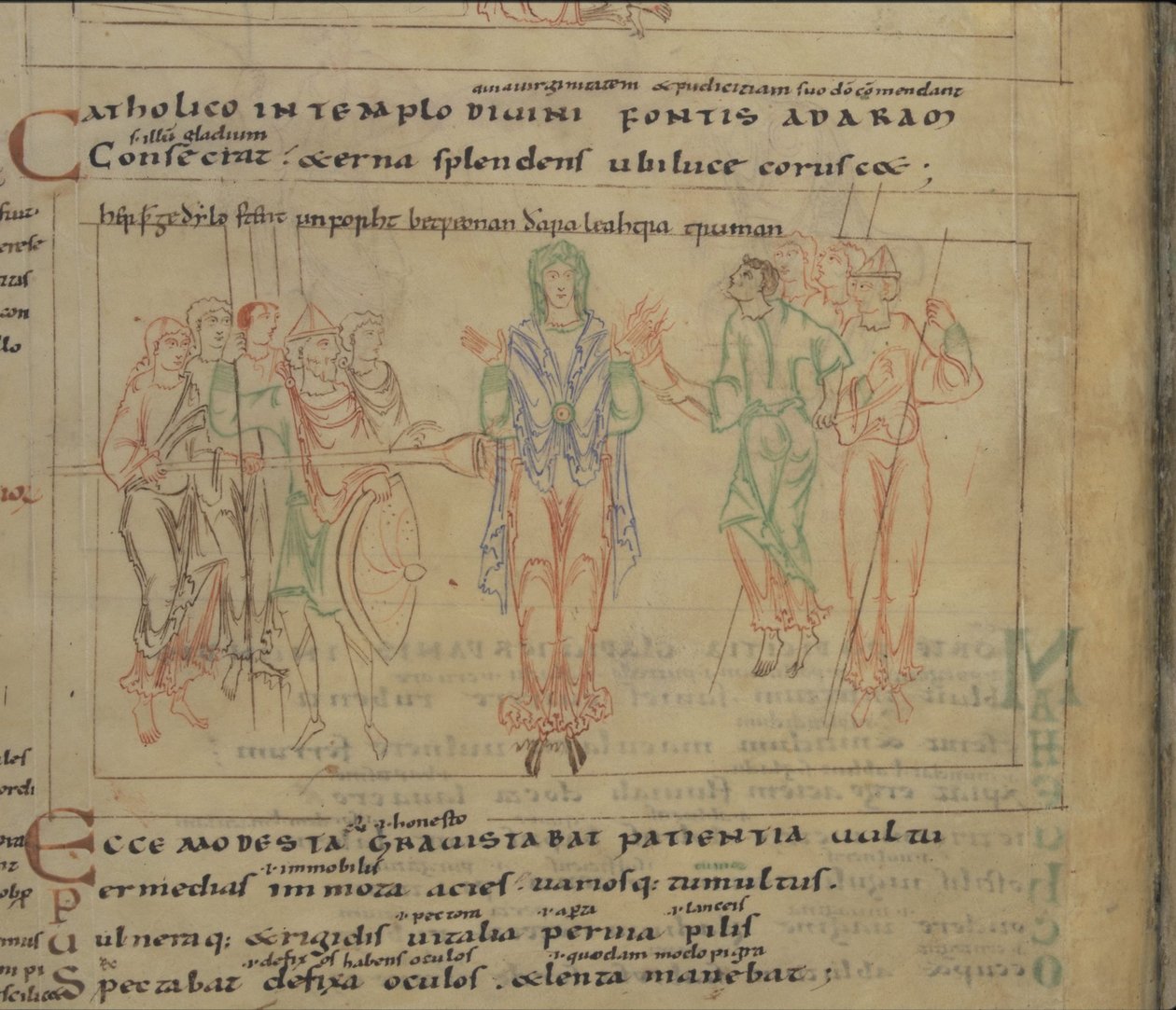 La Psychomachia de Prudencio, siglo XI de Unbekannt