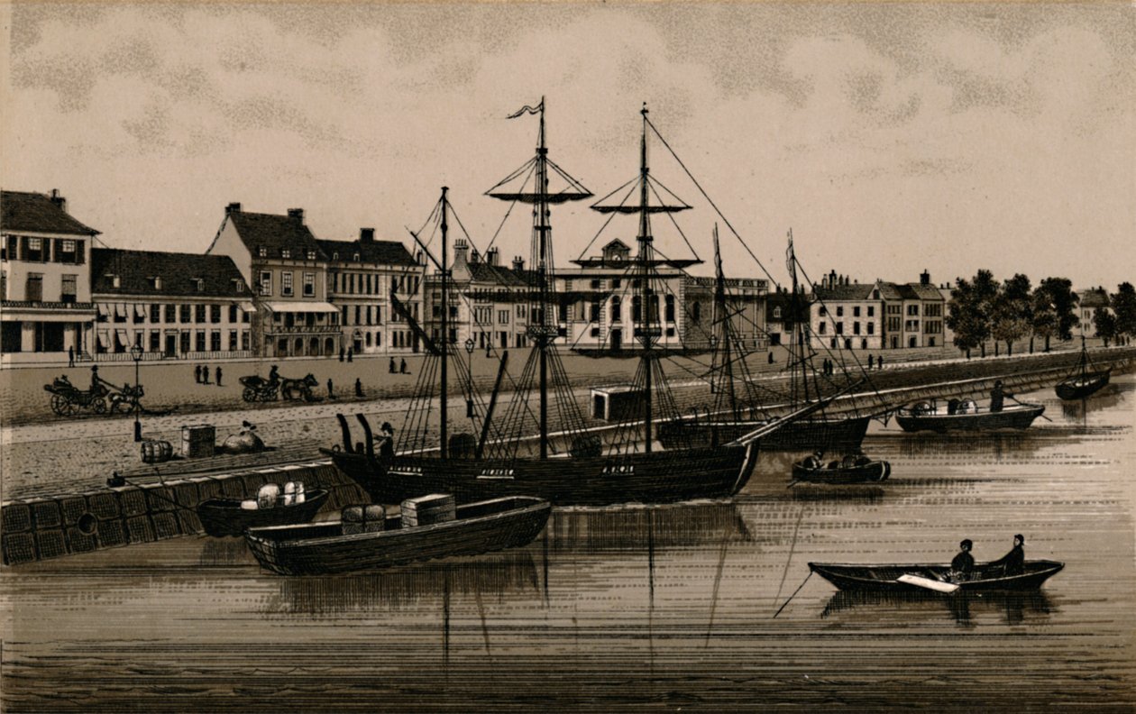 El muelle, c1880 de Unbekannt