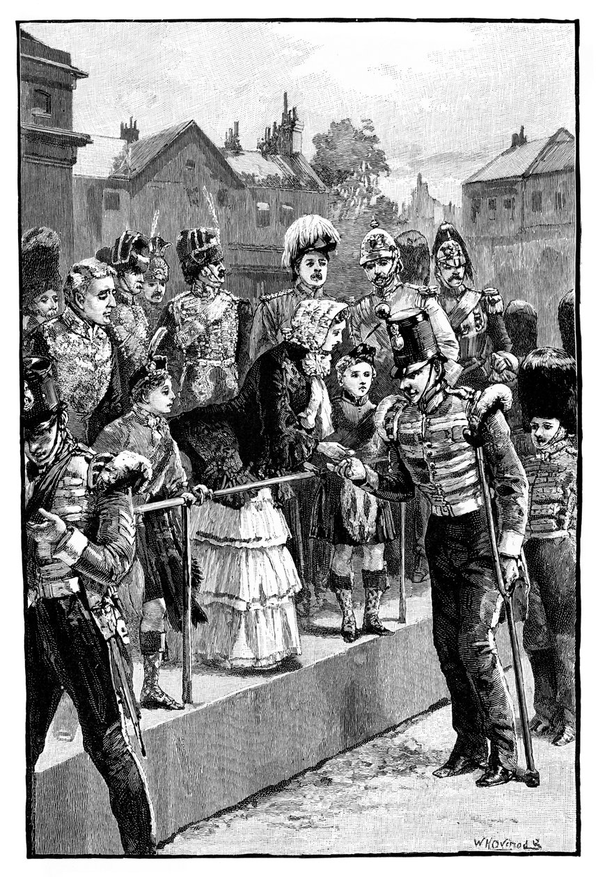 La Reina distribuyendo la Medalla de Crimea, Desfile de Horseguards, Londres, c1850s, 1888 de Unbekannt