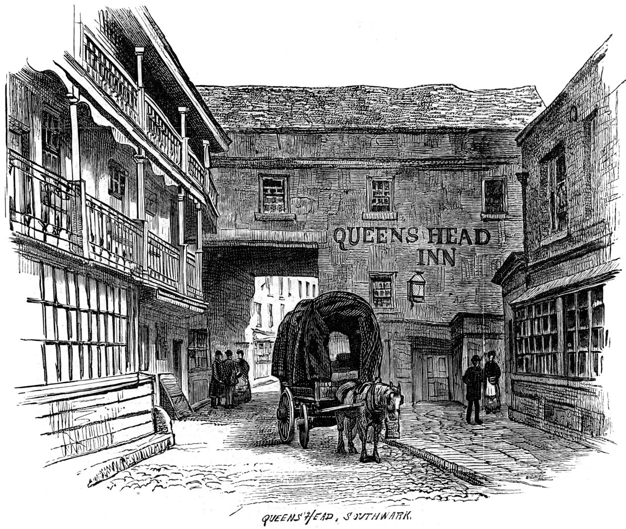 La Posada de la Cabeza de la Reina, Southwark, Londres, 1887 de Unbekannt