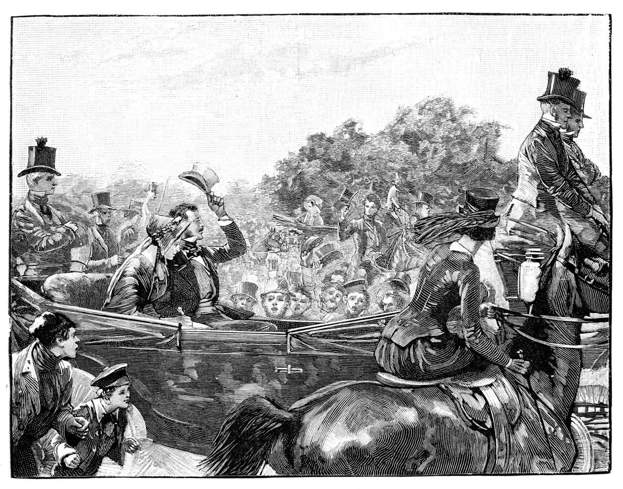 La recepción de la reina en Hyde Park, Londres, c1840s, 1900 de Unbekannt