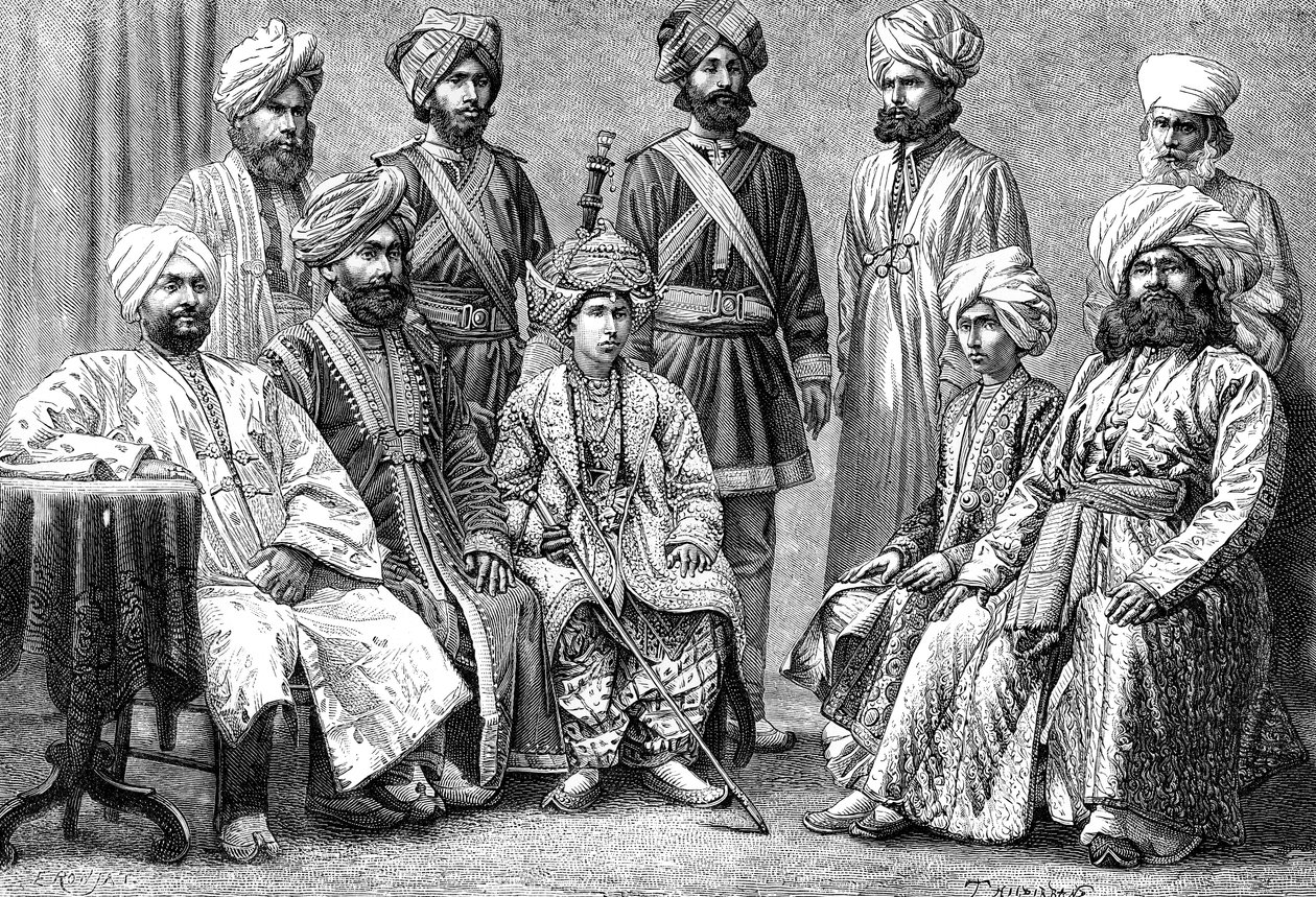 El Raja de Bahawalpur y su corte, 1895 de Unbekannt