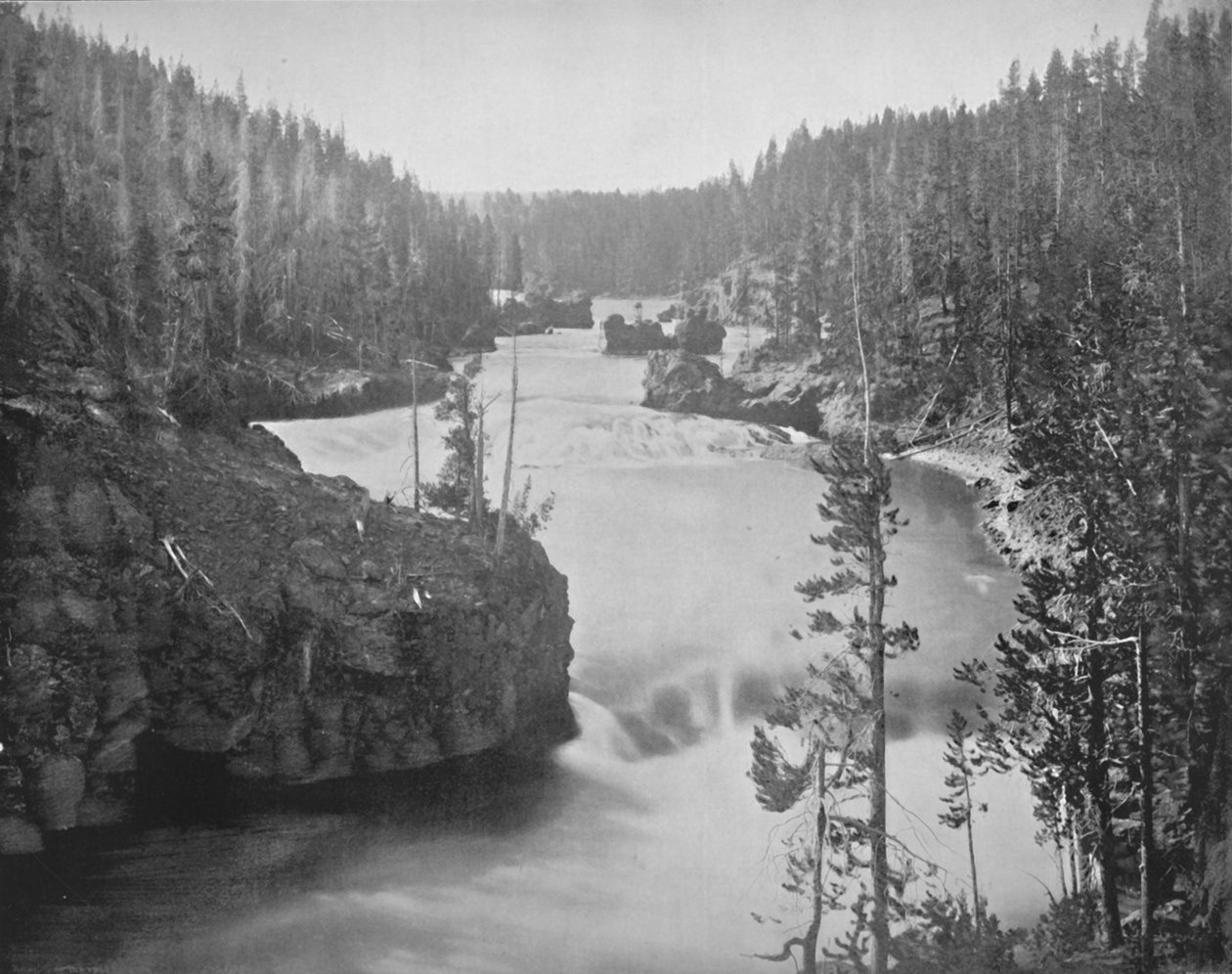 Los rápidos del Yellowstone, siglo XIX de Unbekannt