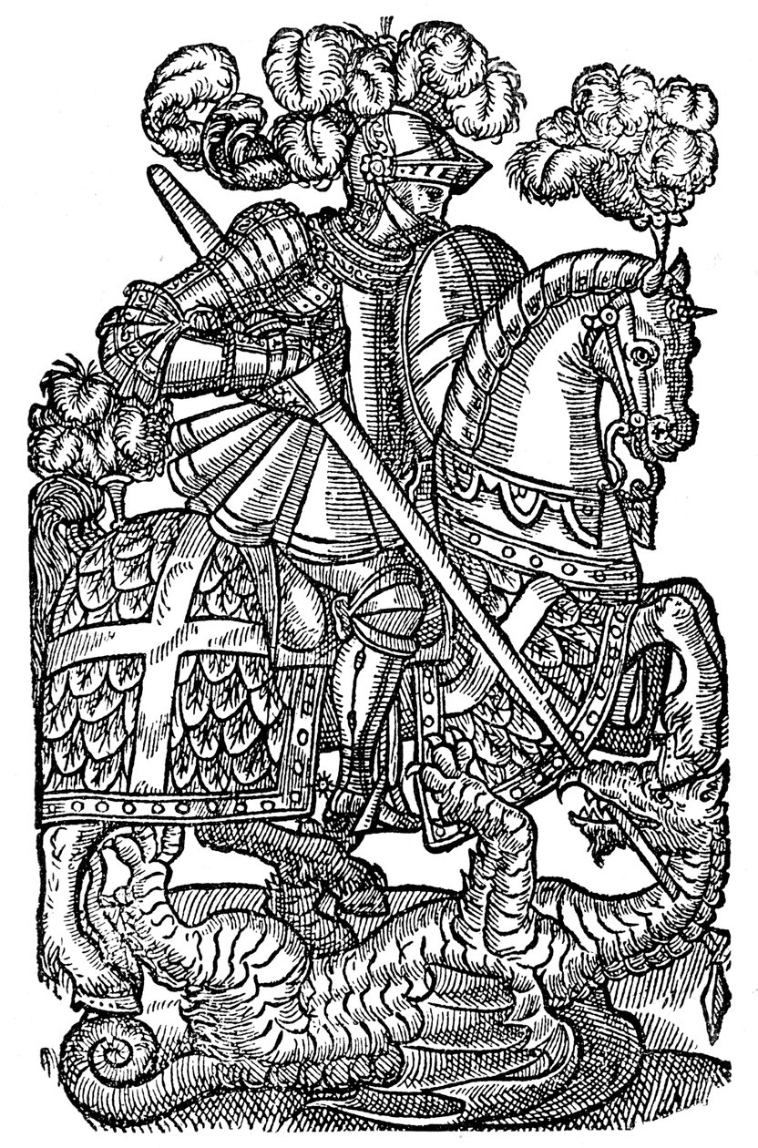 El Caballero de la Cruz Roja, 1598, 1893 de Unbekannt
