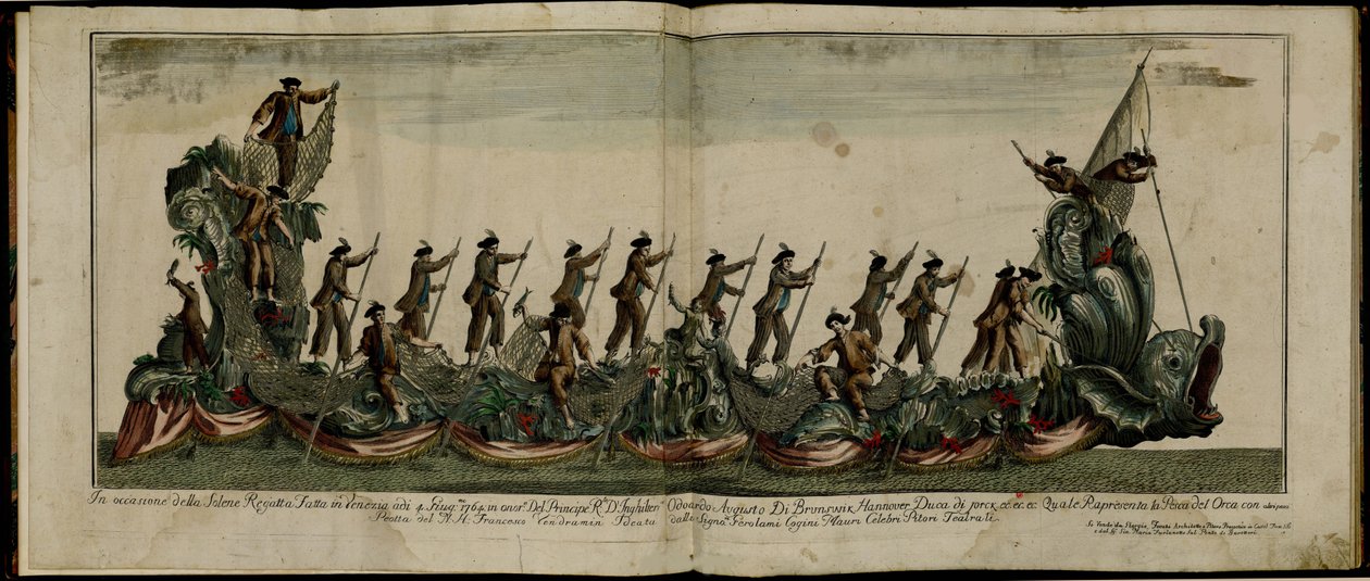 La regata en Venecia en honor del Príncipe Eduardo 1739-1767, Duque de York, el 4 de junio de 1764, ca 1764 de Unbekannt