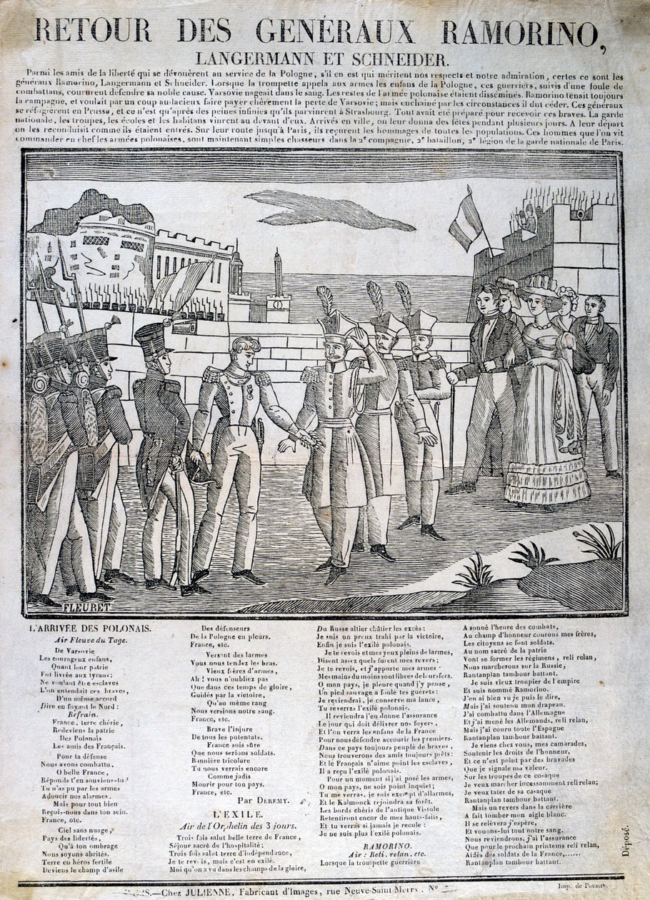 El regreso del General Ramorino, 1831 de Unbekannt