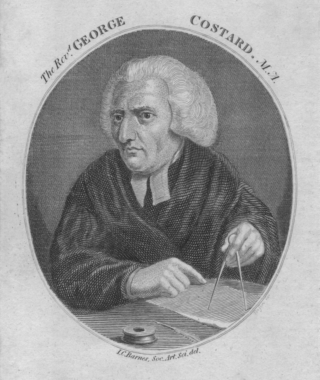 El reverendo George Costard. M.A., 1805 de Unbekannt