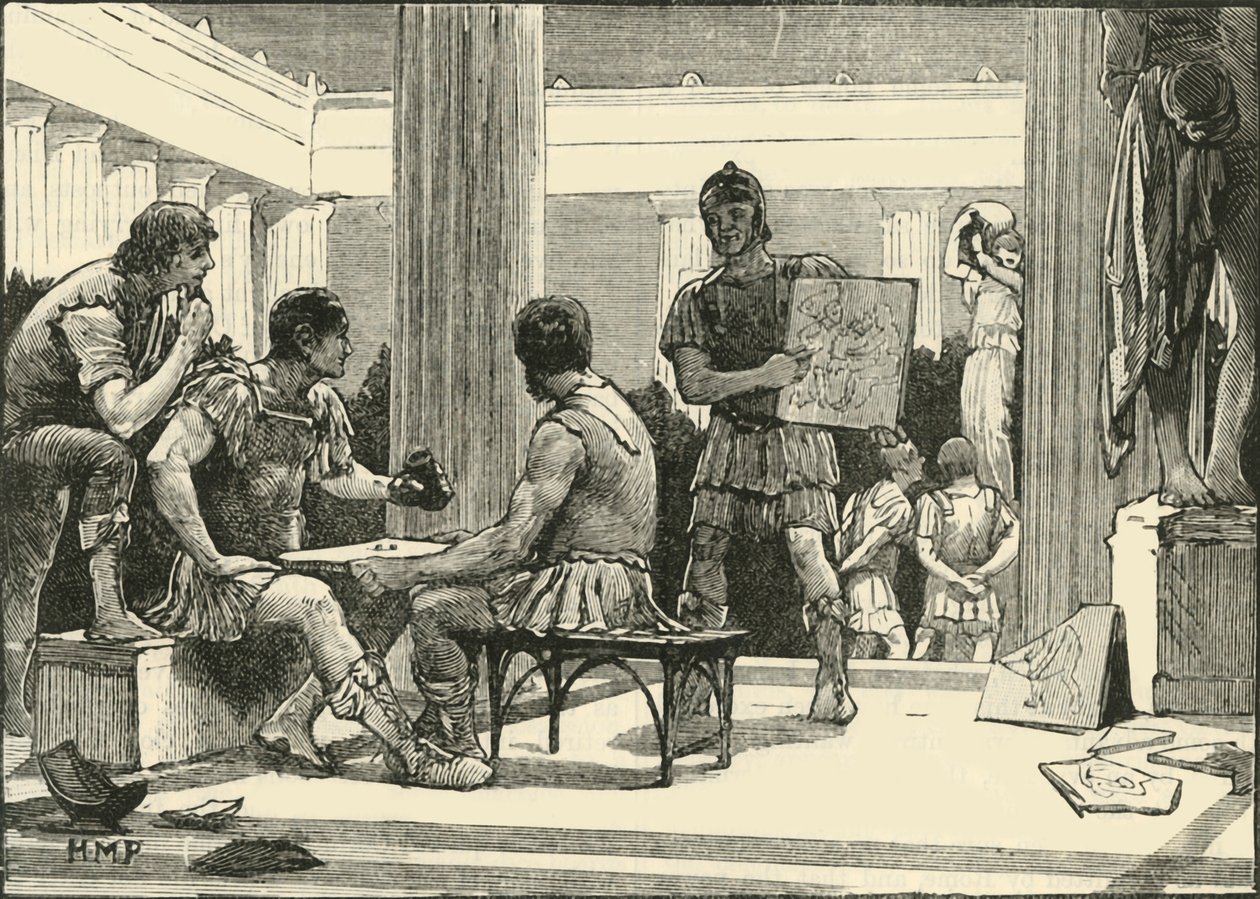 Los romanos en Corinto, 1890 de Unbekannt