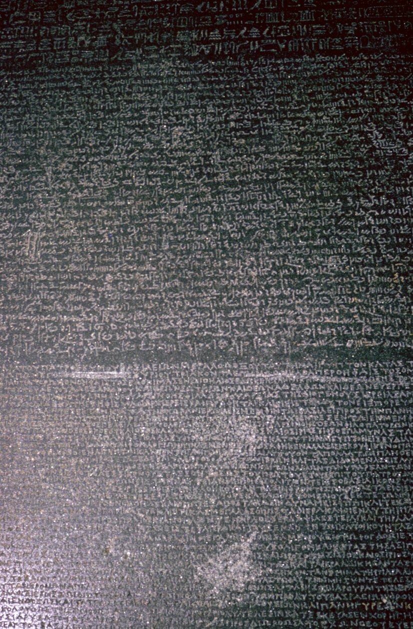 La Piedra de Rosetta, egipcia, período ptolemaico, 196 a.C. de Unbekannt