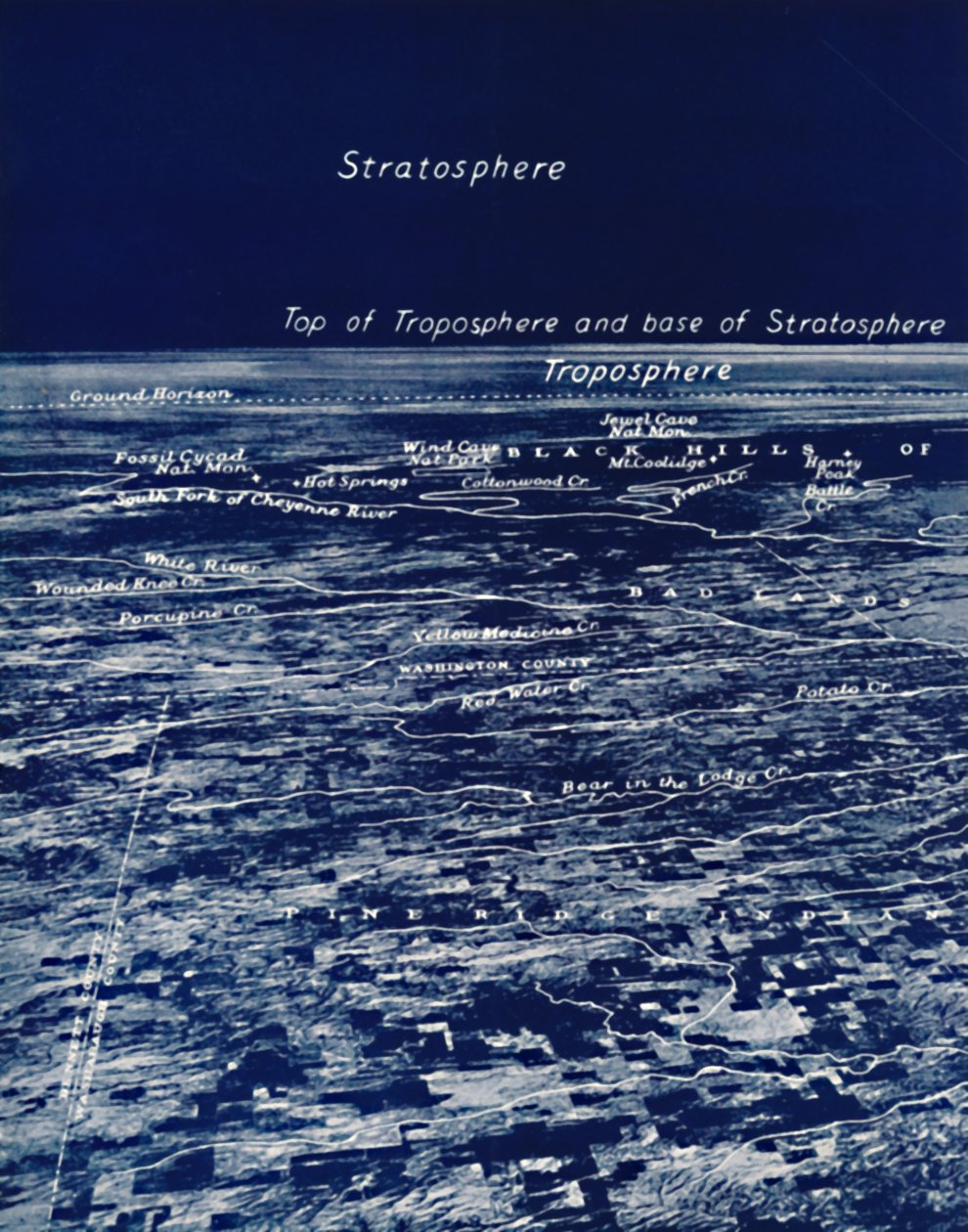 La redondez de la Tierra Desde la estratosfera, 1935 de Unbekannt