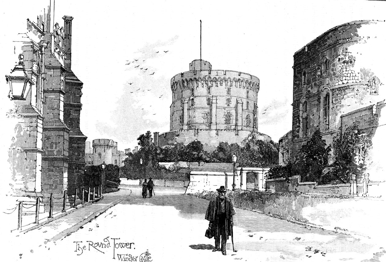 La Torre Redonda, Castillo de Windsor, Berkshire, 1900 de Unbekannt