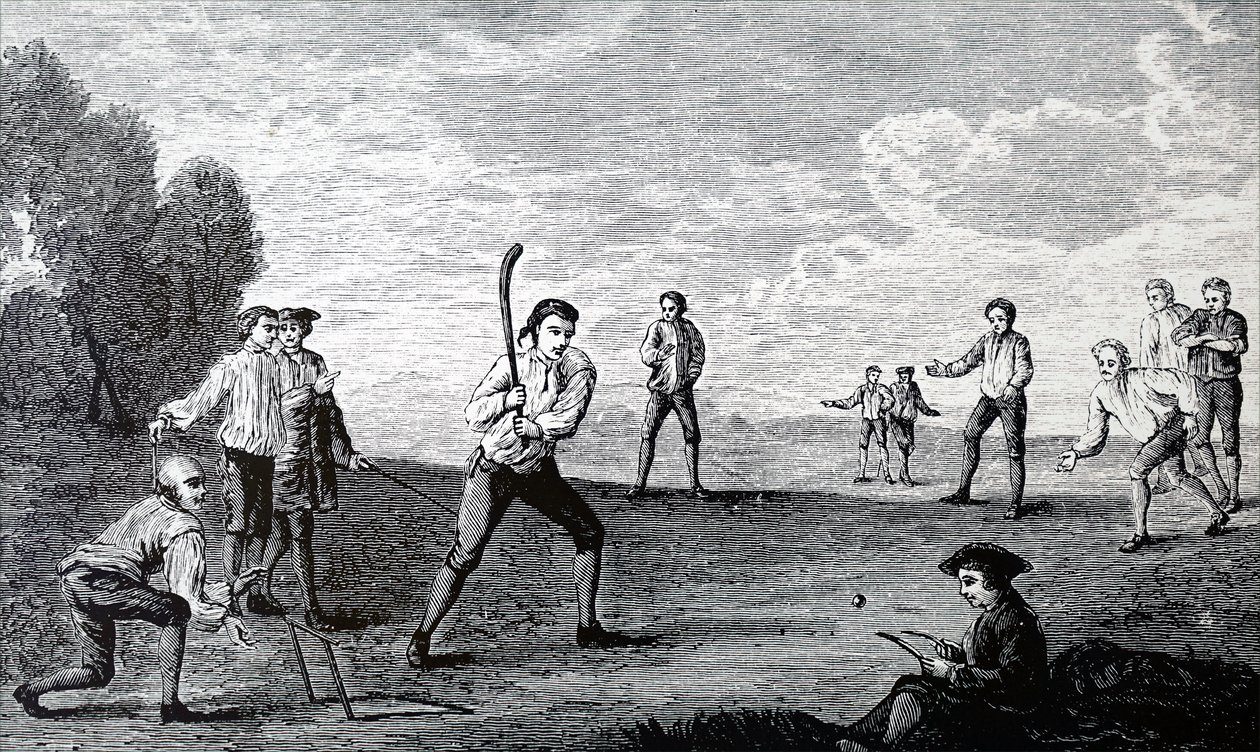 El Club de la Real Academia jugando al cricket de Unbekannt
