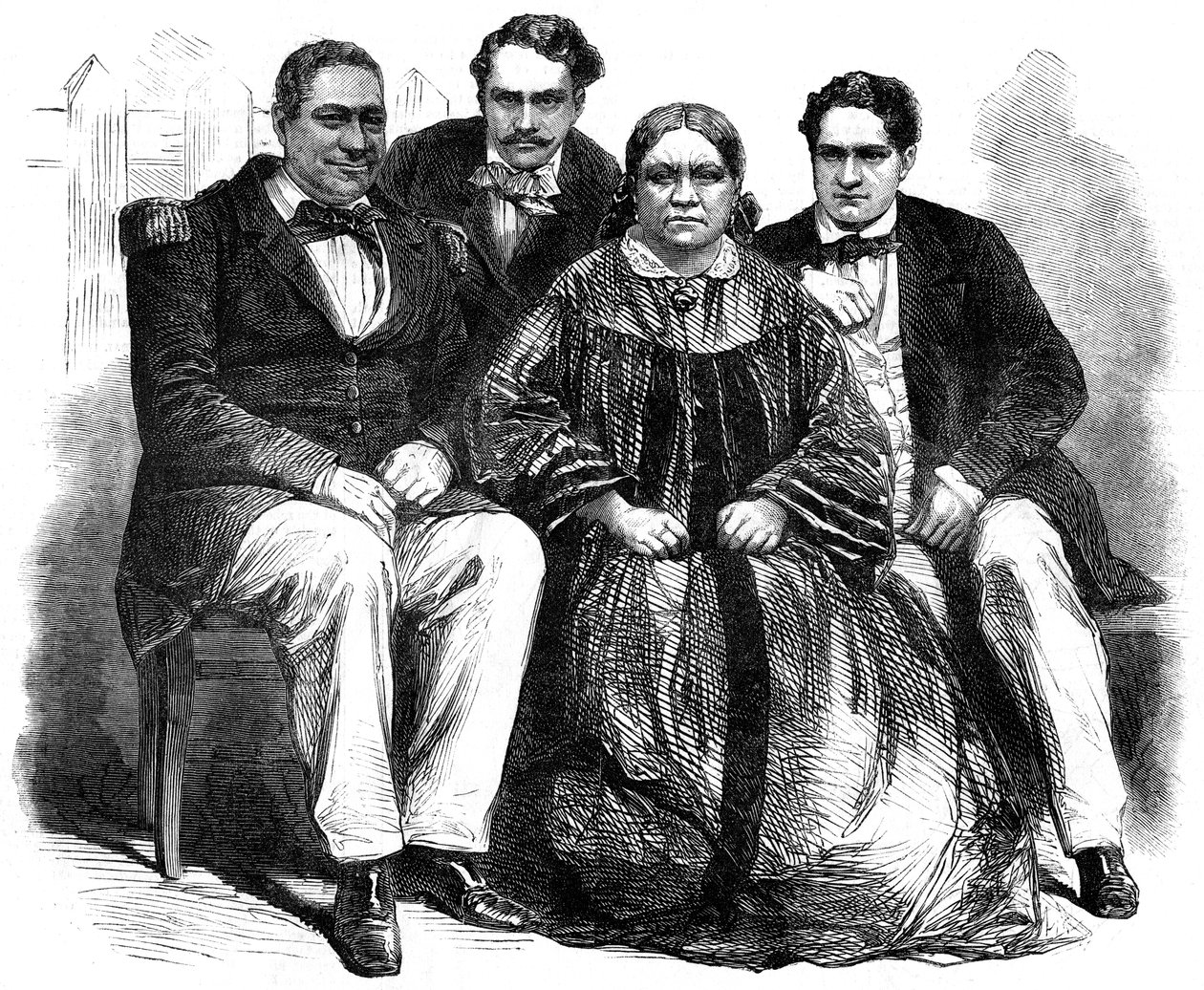 La familia real de Tahití, 1864 de Unbekannt