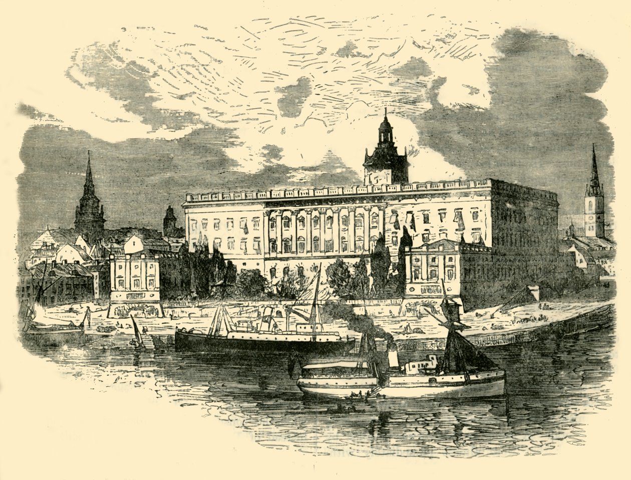 El Palacio Real, Estocolmo, 1890 de Unbekannt