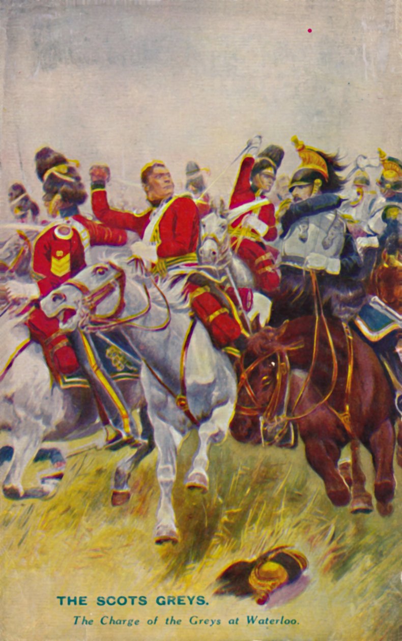 Los Royal Scots Greys. La carga de los Greys en Waterloo, 1815, 1939 de Unbekannt