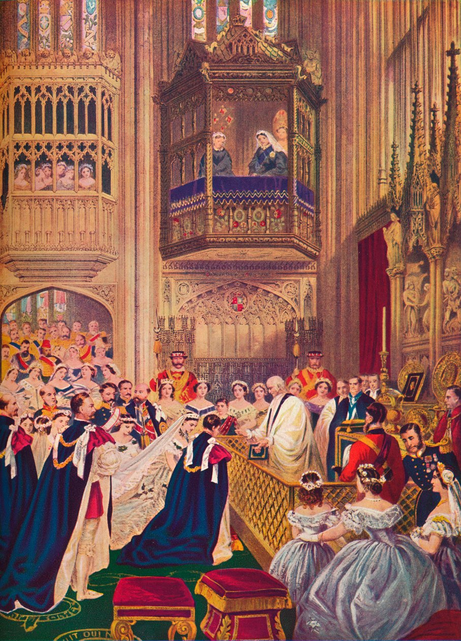 La boda real, Capilla de San Jorge, Windsor, 10 de marzo de 1863, 1910 de Unbekannt
