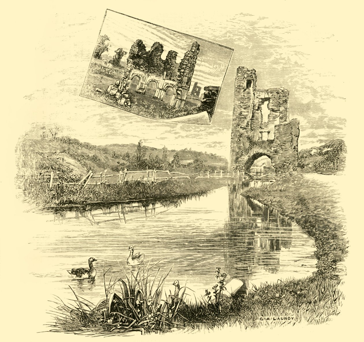 Las ruinas de la abadía de Mellifont de Unbekannt