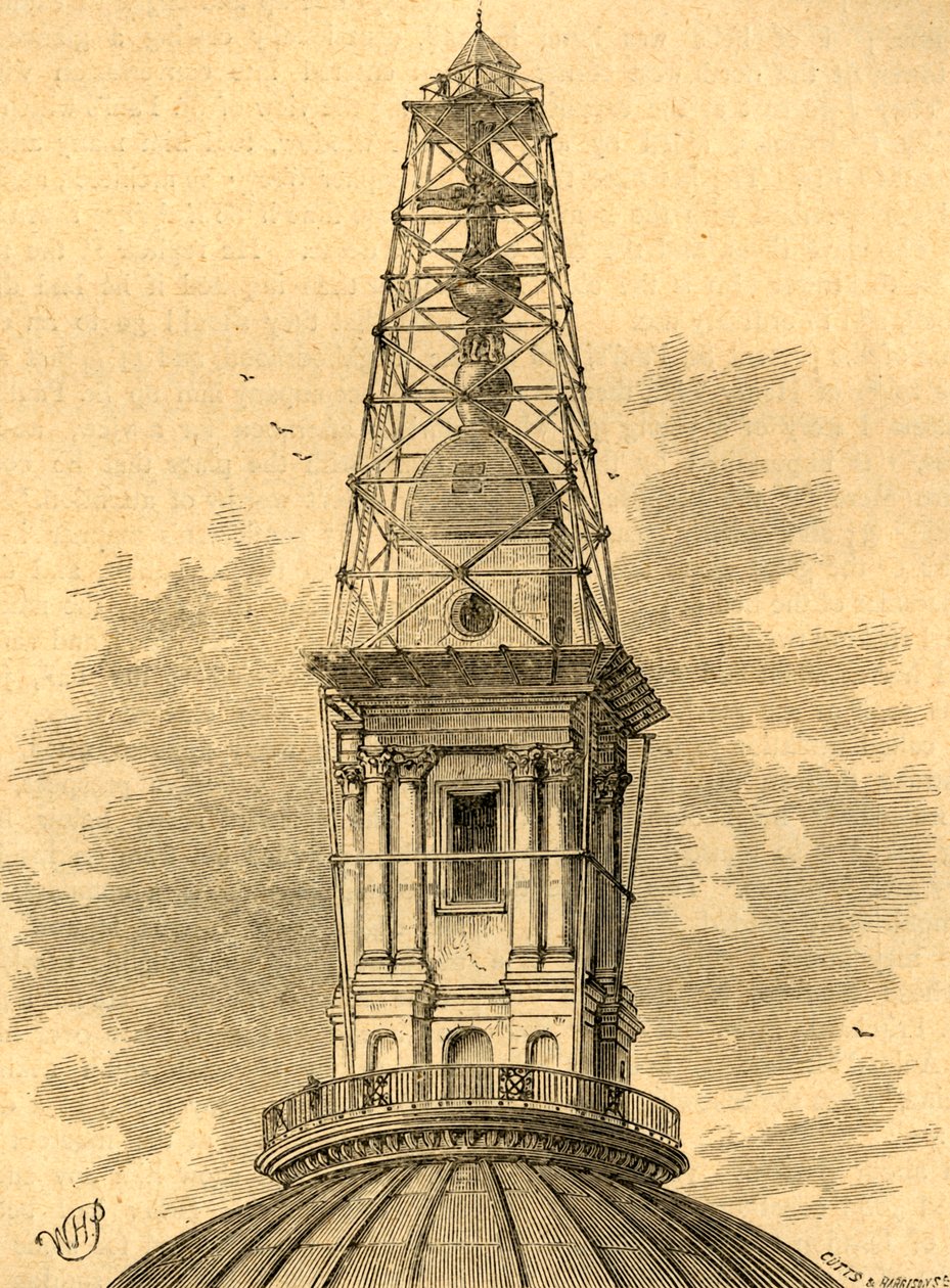 El andamiaje y el observatorio en St. Pauls de Unbekannt