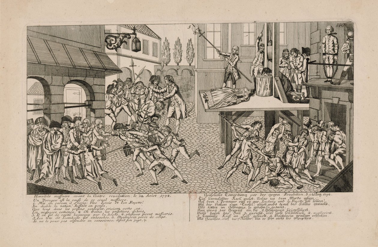 Las masacres de septiembre de 1792. La muerte de la princesa de Lamballe de Unbekannt