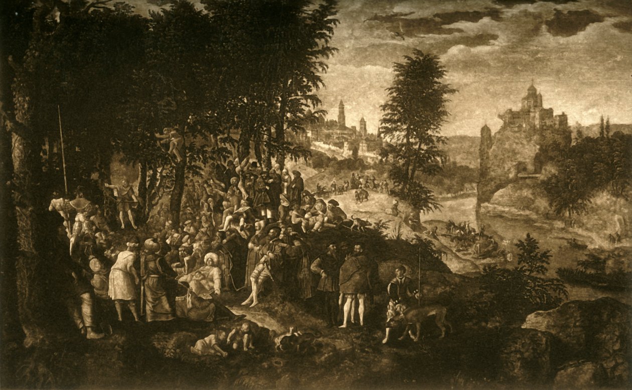 El sermón de San Juan Bautista, c1550, 1903 de Unbekannt
