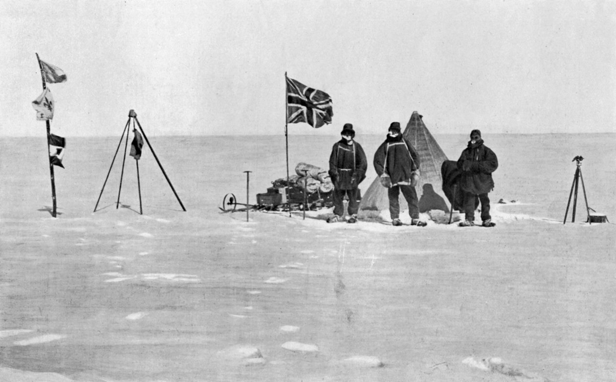 El campamento de Shackleton, Antártida, Día de Navidad, 1908 de Unbekannt