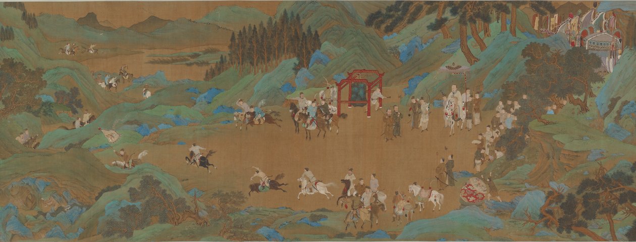 El parque Shanglin: caza imperial, dinastía Ming o Qing, siglo XVII de Unbekannt