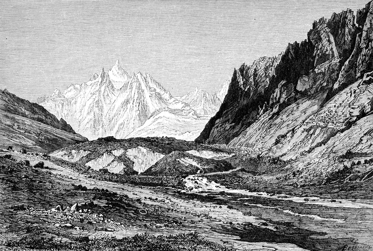 El glaciar Shchurovskiy, Rusia, 1895 de Unbekannt