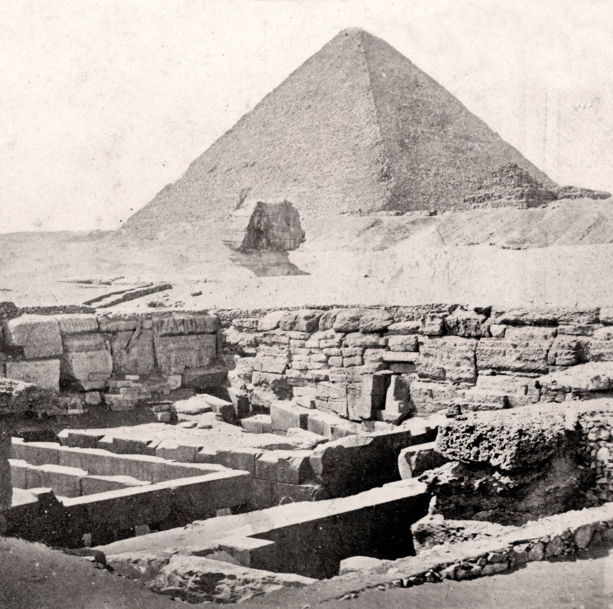 La Esfinge y la Gran Pirámide, Egipto, principios del siglo XX de Unbekannt