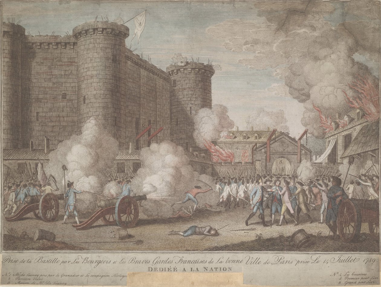 La toma de la Bastilla el 14 de julio de 1789, 1789 de Unbekannt