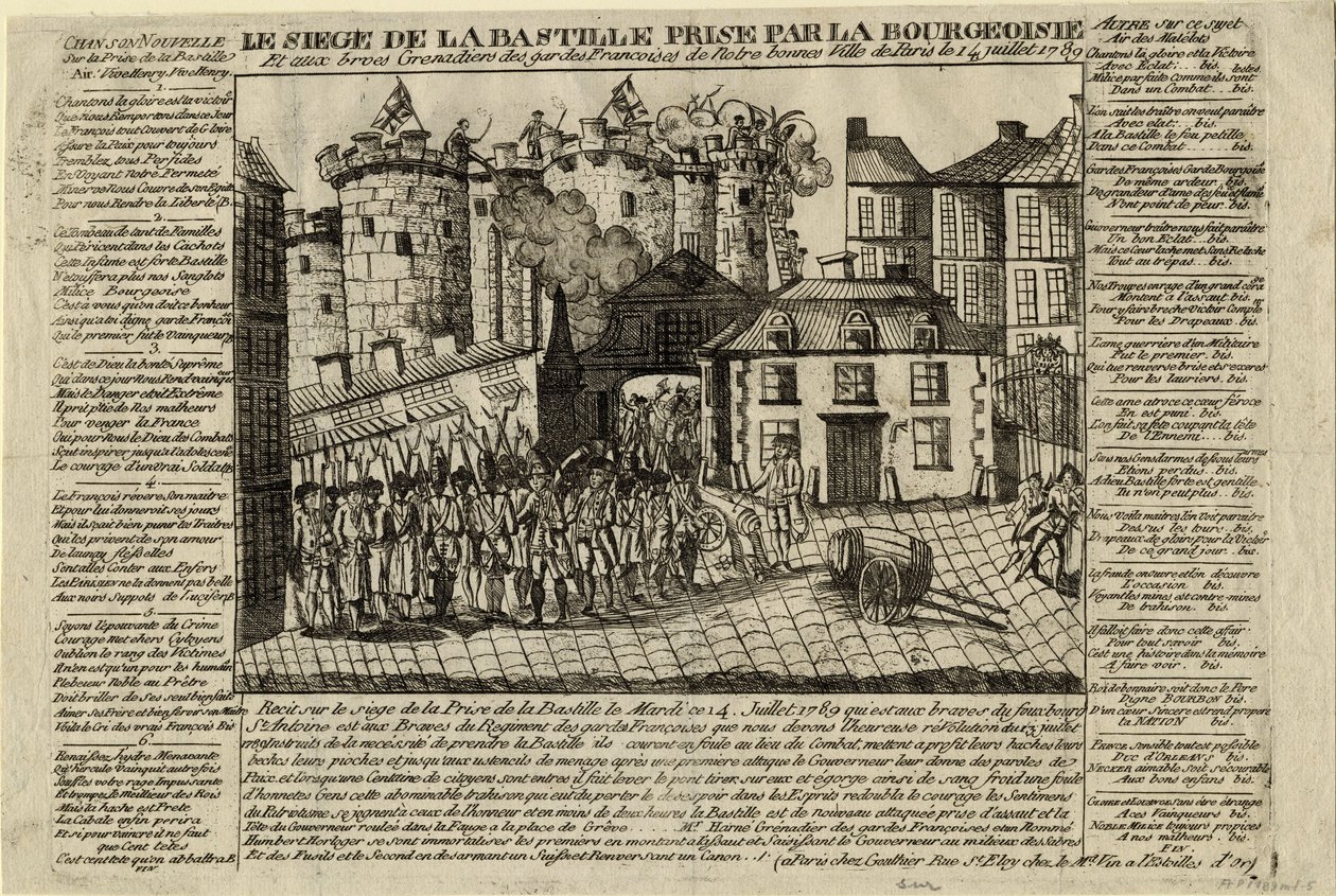 El asalto a la Bastilla el 14 de julio de 1789, 1789 de Unbekannt
