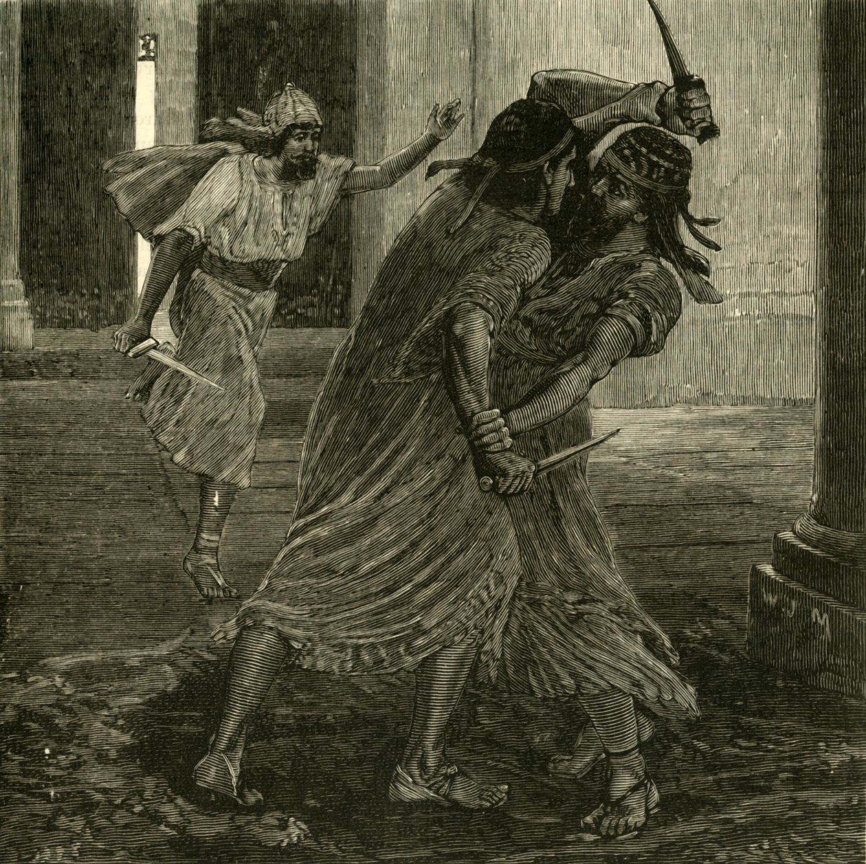 La lucha entre Gomates y Gobryas, 1890 de Unbekannt