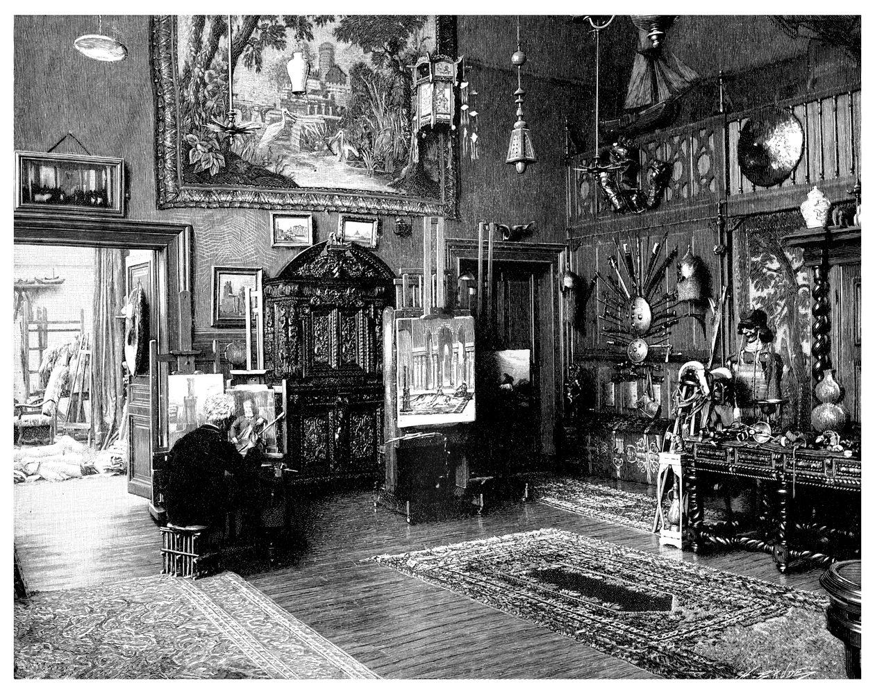 El estudio de Monsieur JL Gerome de Unbekannt