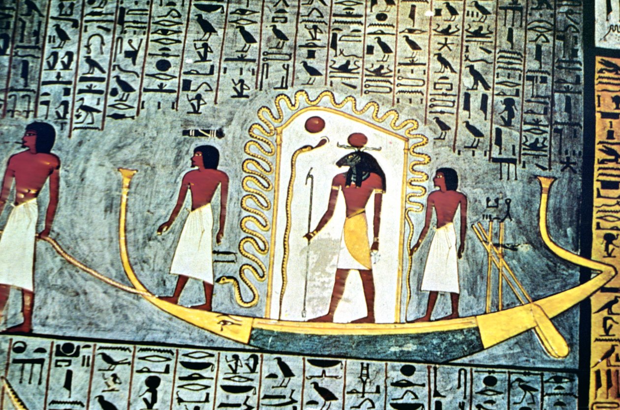 El Dios Sol Ra, escena en barco de Unbekannt