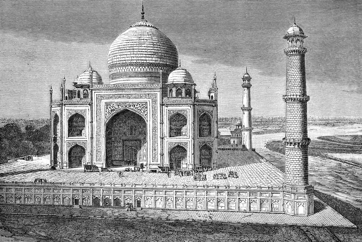 El Taj Mahal, Agra, India, 1895 de Unbekannt