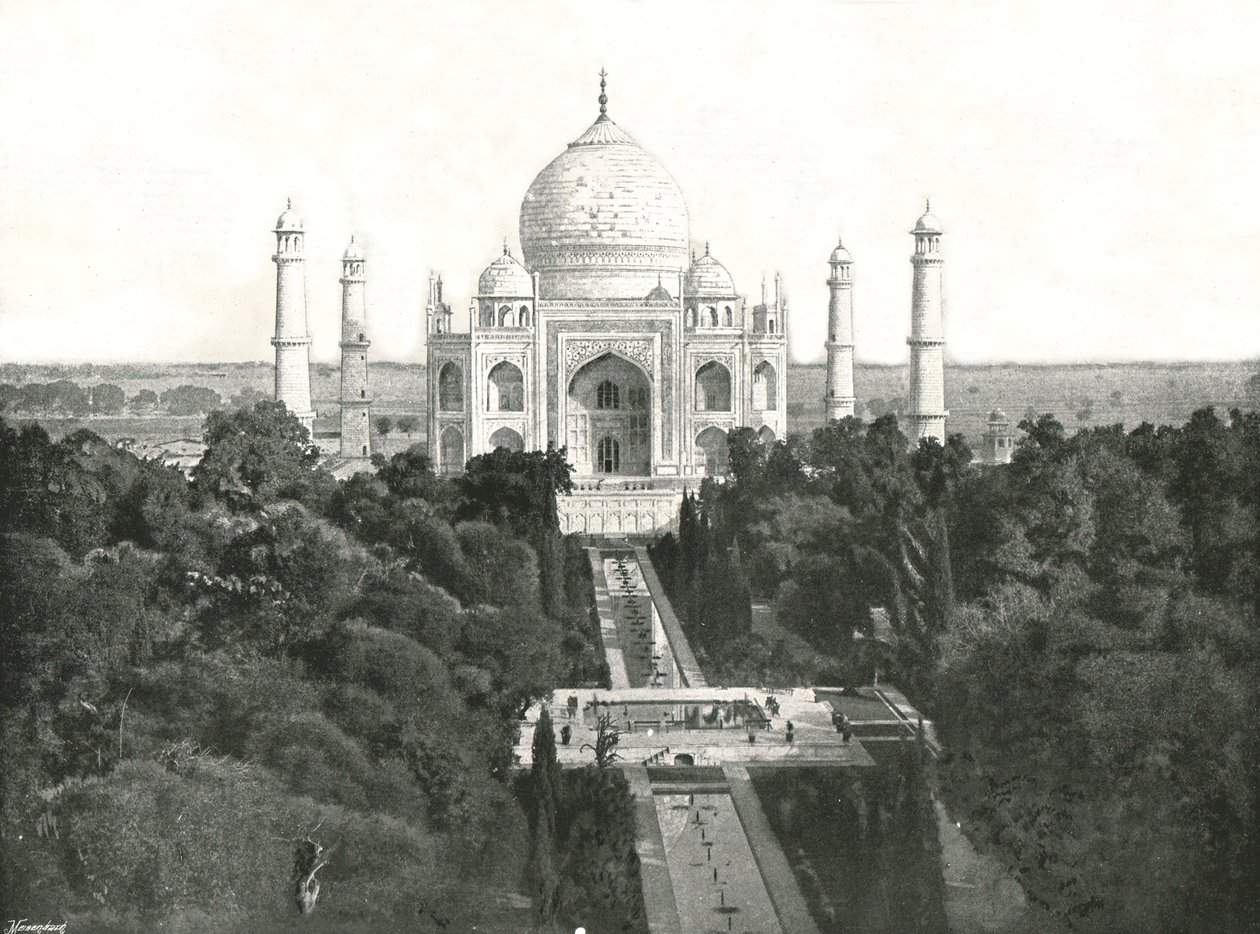El Taj Mahal, Agra, India, 1895 de Unbekannt