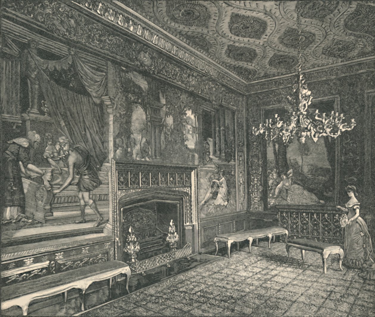 La Sala de Tapices, 1886 de Unbekannt