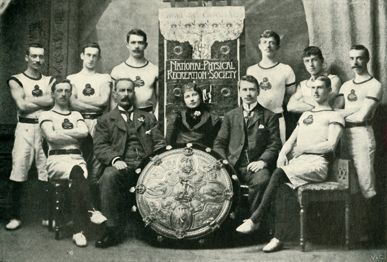El equipo de gimnastas de Aberdeen, ganadores del N.P.R.S. Challenge Shield, 1902 de Unbekannt