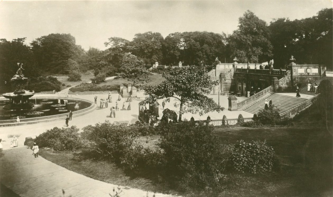 La terraza y la fuente, Central Park, Nueva York de Unbekannt
