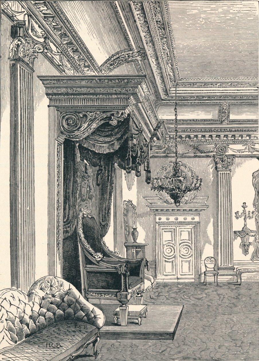 La Sala del Trono, Castillo de Dublín, 1896 de Unbekannt