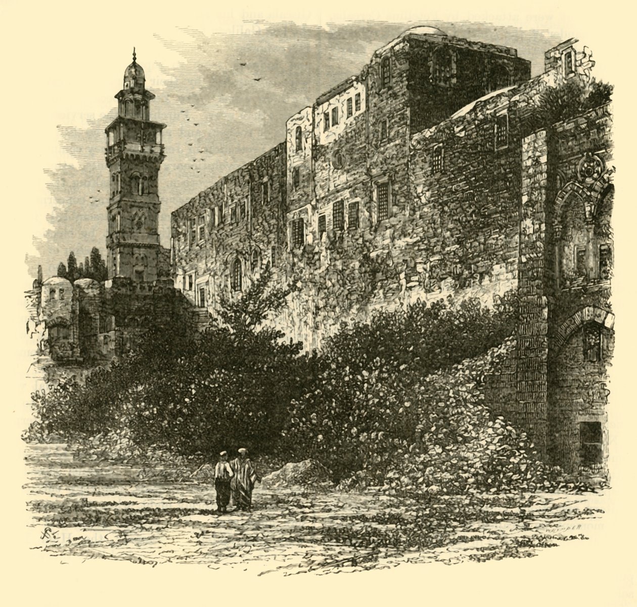 La Torre de Antonia, Jerusalén, 1890 de Unbekannt