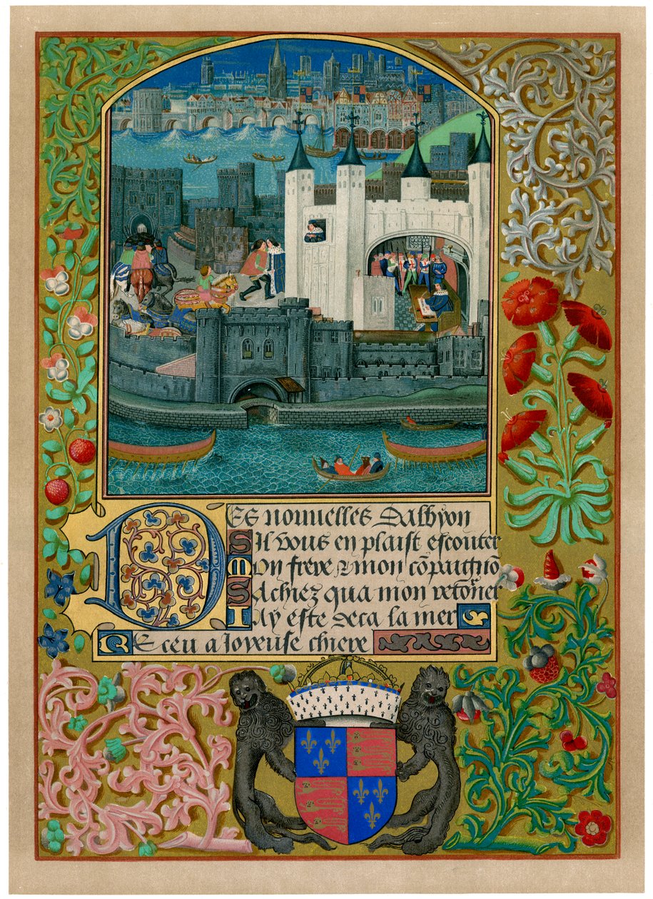 La Torre de Londres con el Puente de Londres, c1500, c1901 de Unbekannt