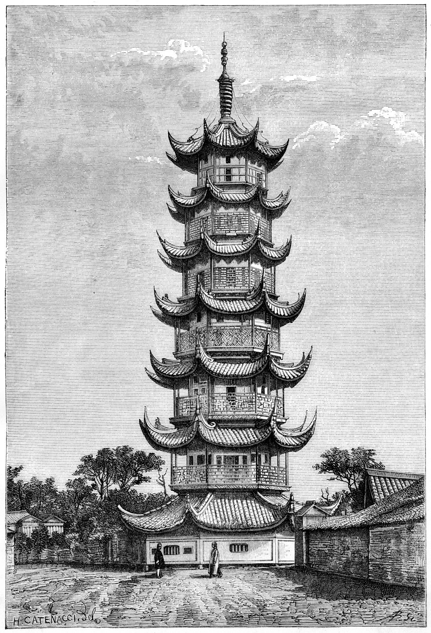 La Torre de Long-Hua, Shanghái, China, 1895 de Unbekannt