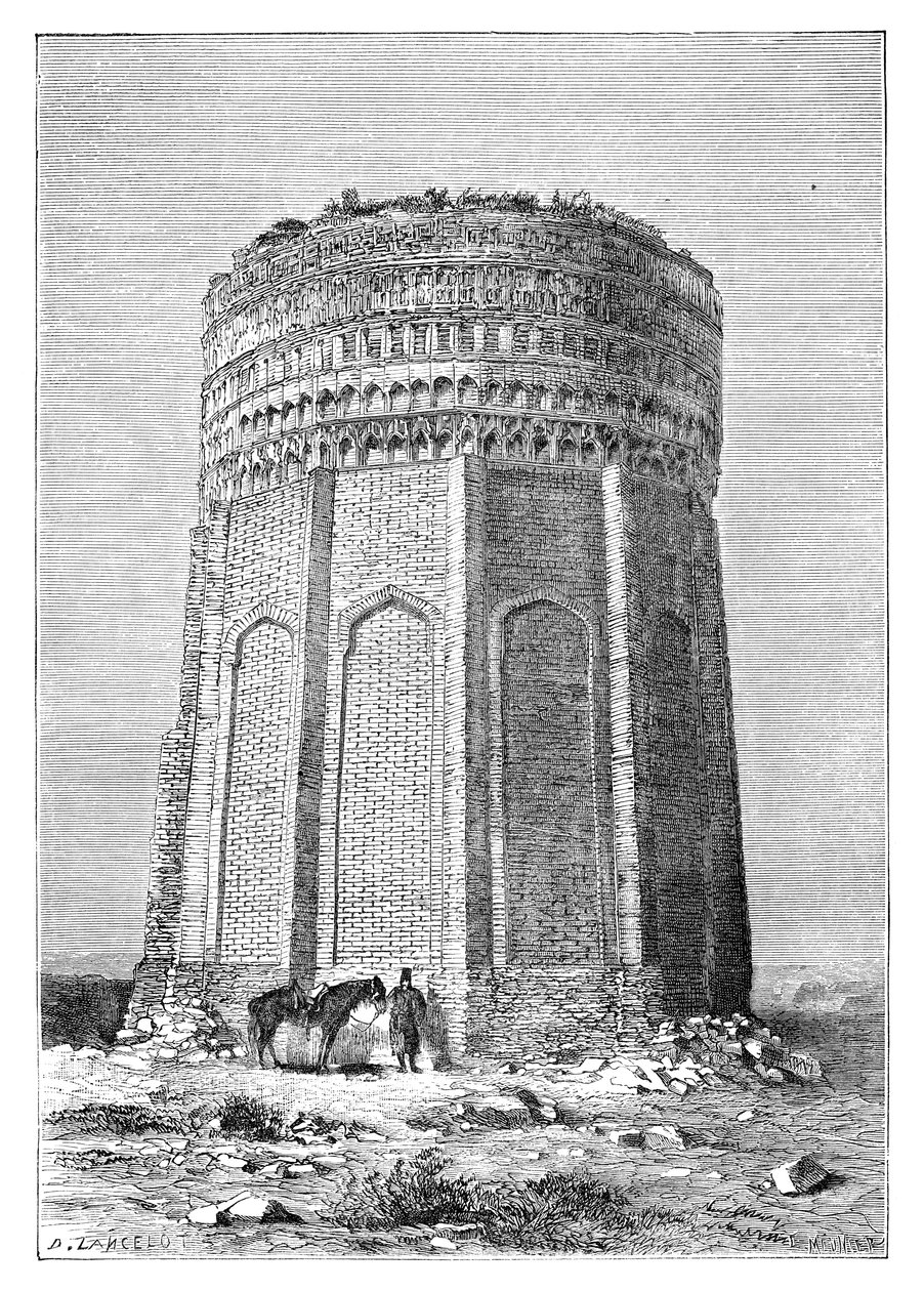 La Torre de Meimandan, Persia Irán, 1895 de Unbekannt