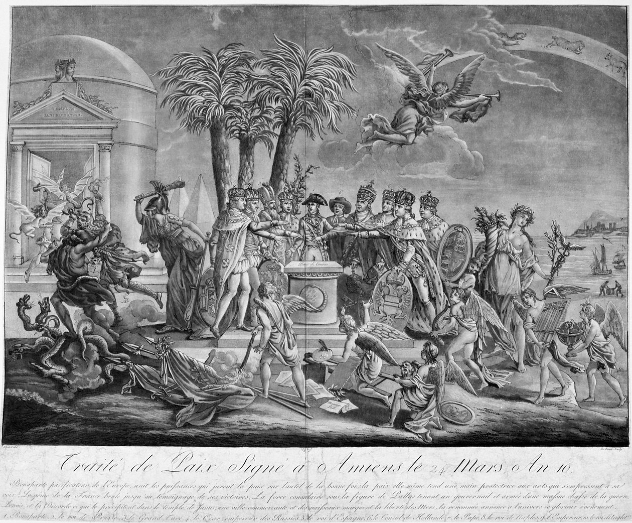 El Tratado de Amiens, 25 de marzo de 1802, siglo XIX de Unbekannt